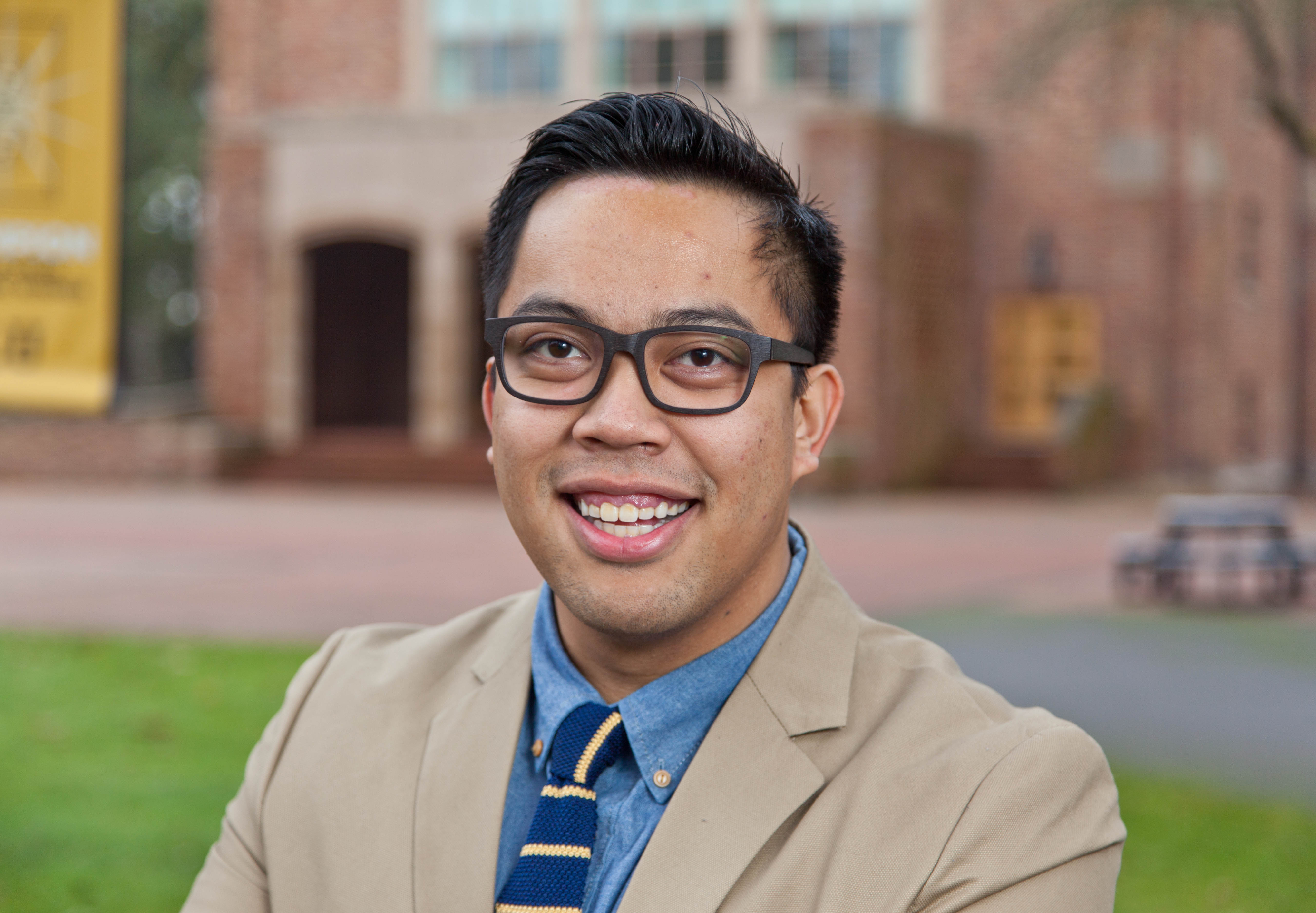 Alex Domine, Advancement, photographed in Red Square at PLU on Wednesday, Jan. 7, 2015. (Photo/John Froschauer)