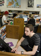 Student Typing on Keyboard