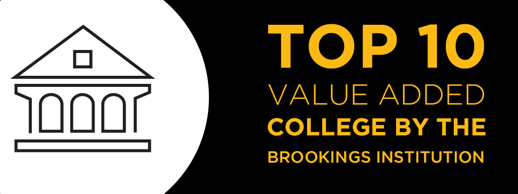 Top 10 value added college by the Brookings Institution