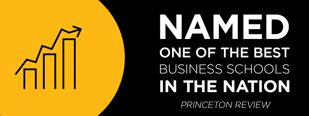 Named on of the best business schools in the nation - Princeton Review