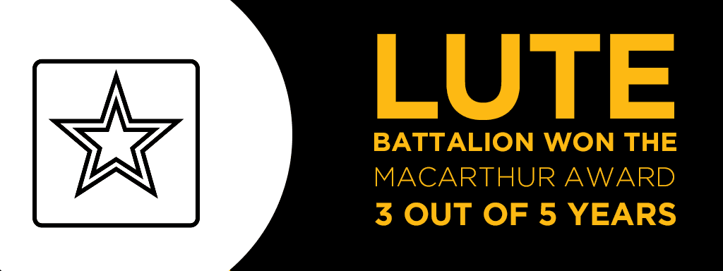 Lute battalion won the Macarthur award 3 out of 5 years