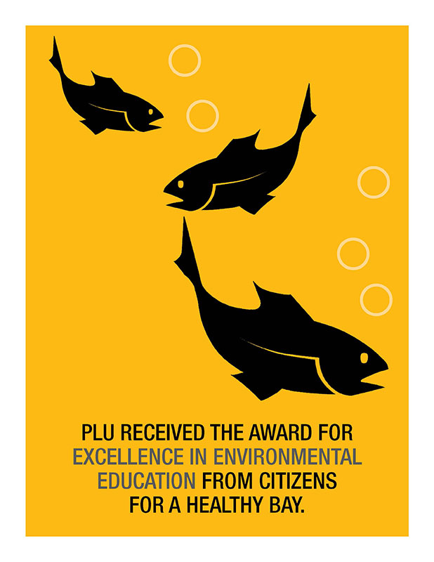 PLU received the award for excellence in environmental education from citizens for a healthy bay.