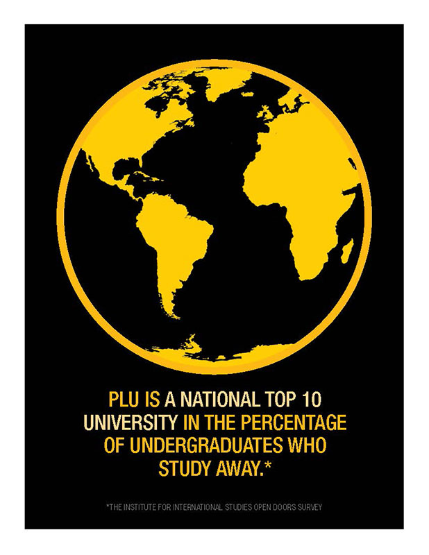 study-away PLU is a national top 10 university in the percentage of undergraduates who study away
