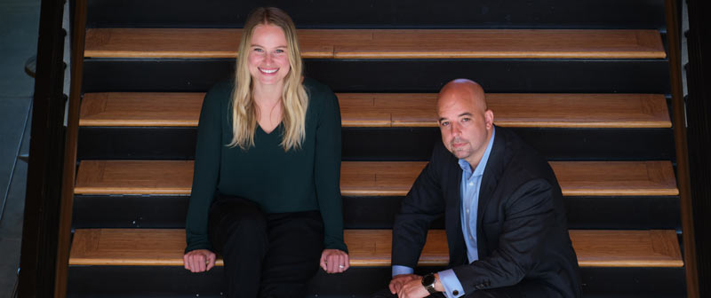 PLU business alumni Bradd Busick (MultiCare) and Andrea Adams (Nike)