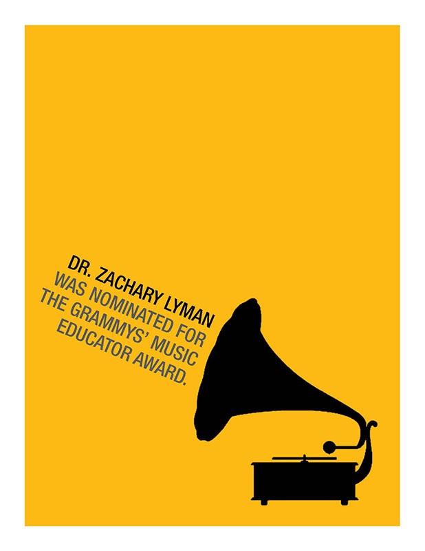 Dr. Zachary Lyman was nominated for the Grammy's Music Educator Award