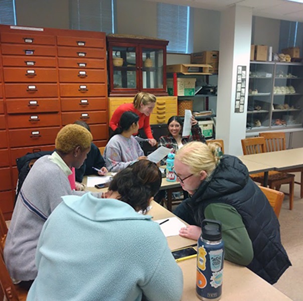 Students working in the lab