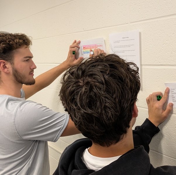 Students working on homework together