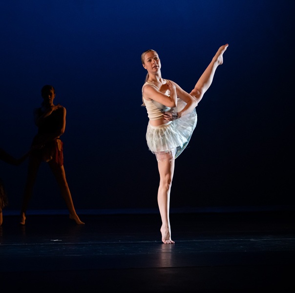 Student performing ballet