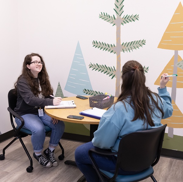 Students studying together