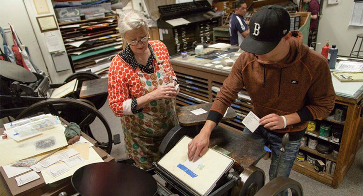 A PPA class with a printing press.