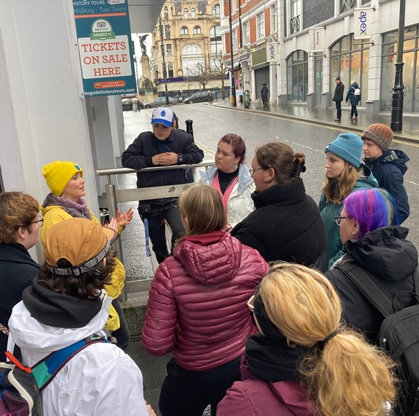 Study Away students on a tour in Ireland