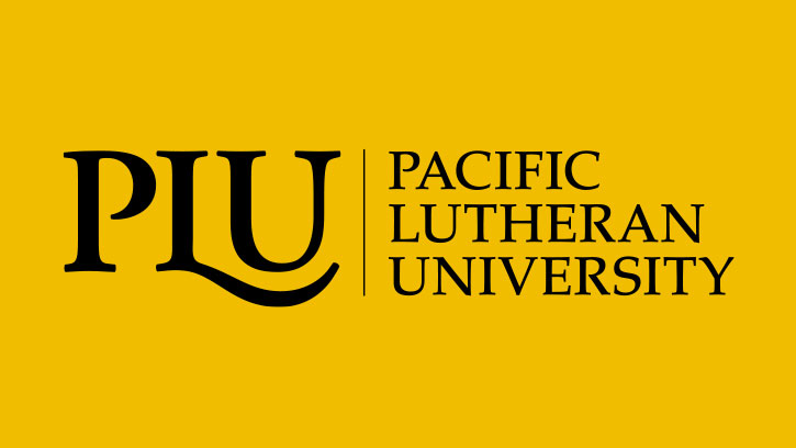 Fallback image for news posts without a featured image. It is a yellow background with the PLU logo in black.