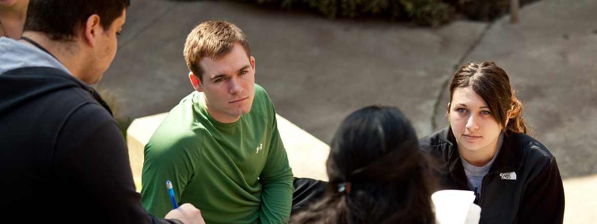 Outdoor Philosophy class at PLU on Monday, April 9, 2012. (Photo/John Froschauer)