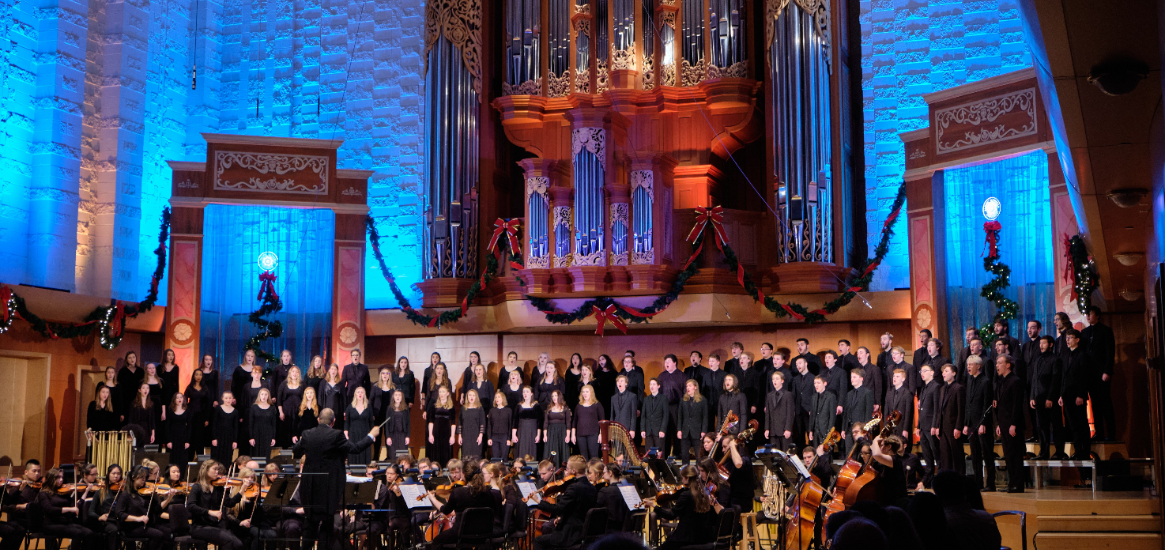 Stage view of Hope: A Christmas Concert 2021 in Lagerquist Concert Hall