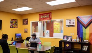 Angie Hambrick and Nicole Jordan meeting in the Diversity Center in the Anderson University Center, Thursday, May 19, 2022, at PLU.