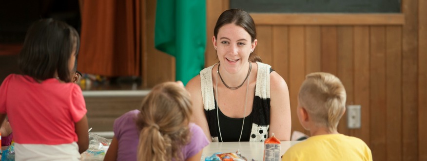 Masters of teaching students working with McCarver Students on 7/8/2015 (Photo/John Struzenberg '16)