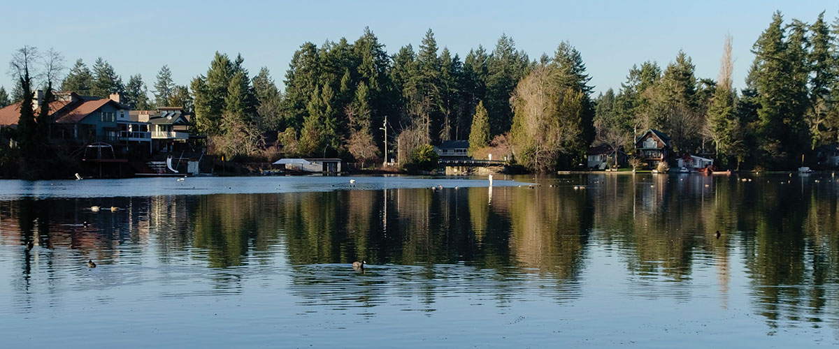 A picturesque view of Lake Spanaway