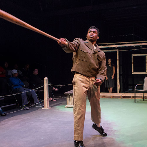 Fences by August Wilson preformed in the Studio Theater at PLU (Photo: John Froschauer/PLU)
