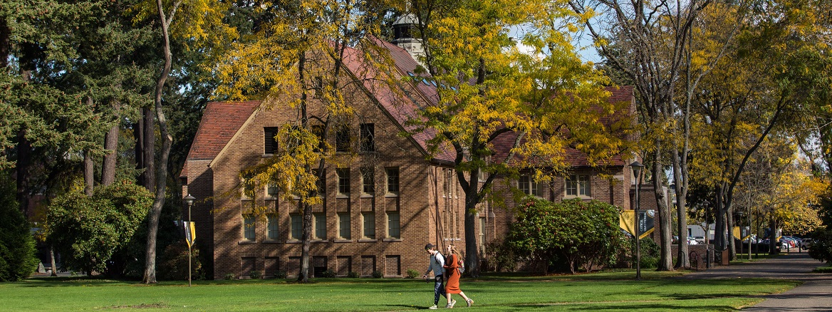 Fall colors on a sunny day at PLU, Monday, Oct. 10, 2016. (Photo: John Froschauer/PLU)