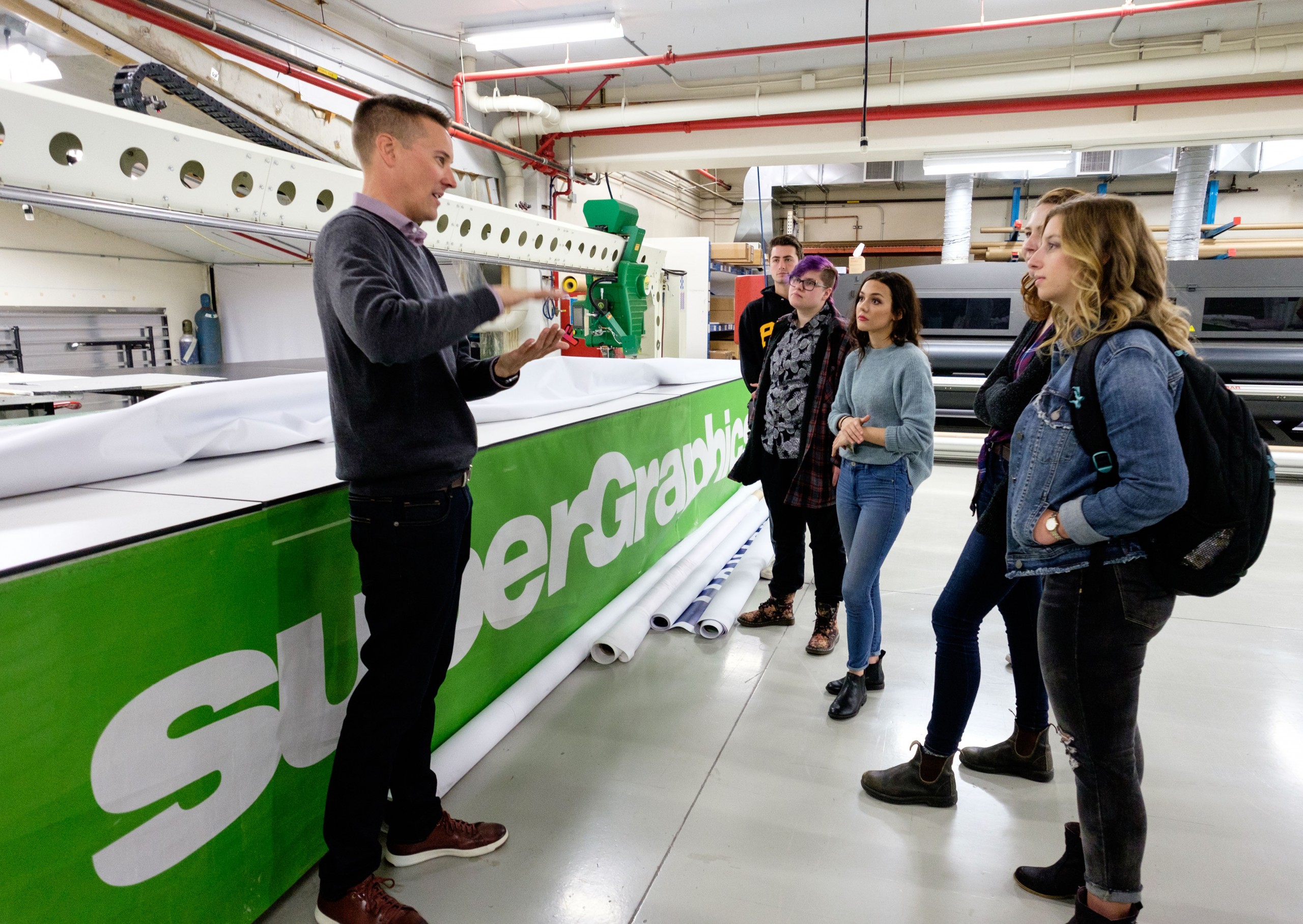 Field trip to Supergraphics in Seattle, Monday, Oct. 29, 2018. (Photo/John Froschauer)