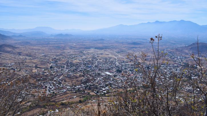 View of Oaxaca, Mexico from a hilltop hike.