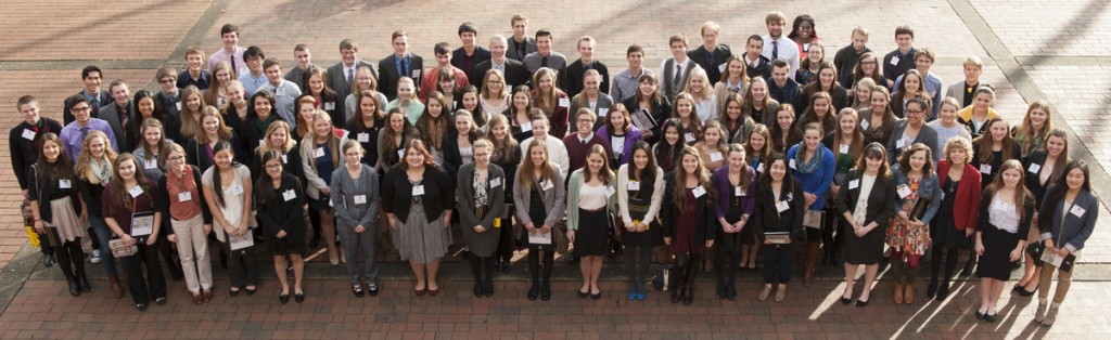 Presidential Scholarship weekend at PLU. (Photo by John Struzenberg/PLU)