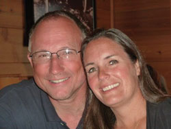 Mike Larson ’83 and his wife, Beco