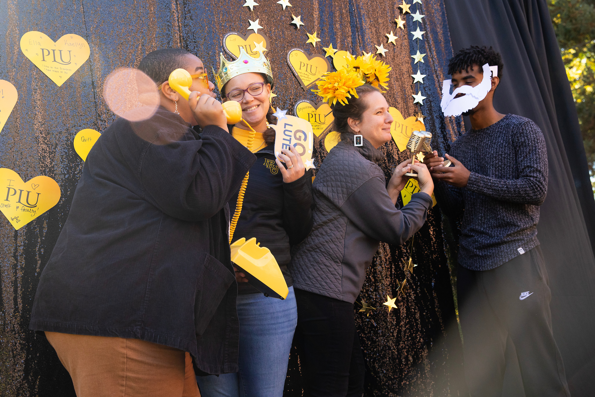 Students, faculty, staff, and community members gather in Red Square for the annual Bjug Day fundraiser and fun, Wednesday, Oct. 18, 2023, at PLU. (PLU Photo / Sy Bean)