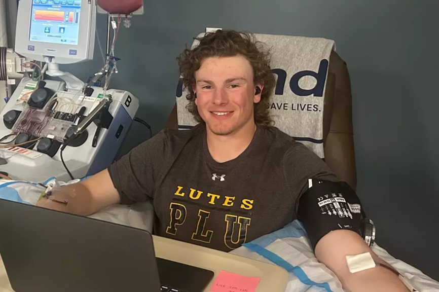 PLU Baseball's Carson Burke Saves a Life as Stem Cell Donor