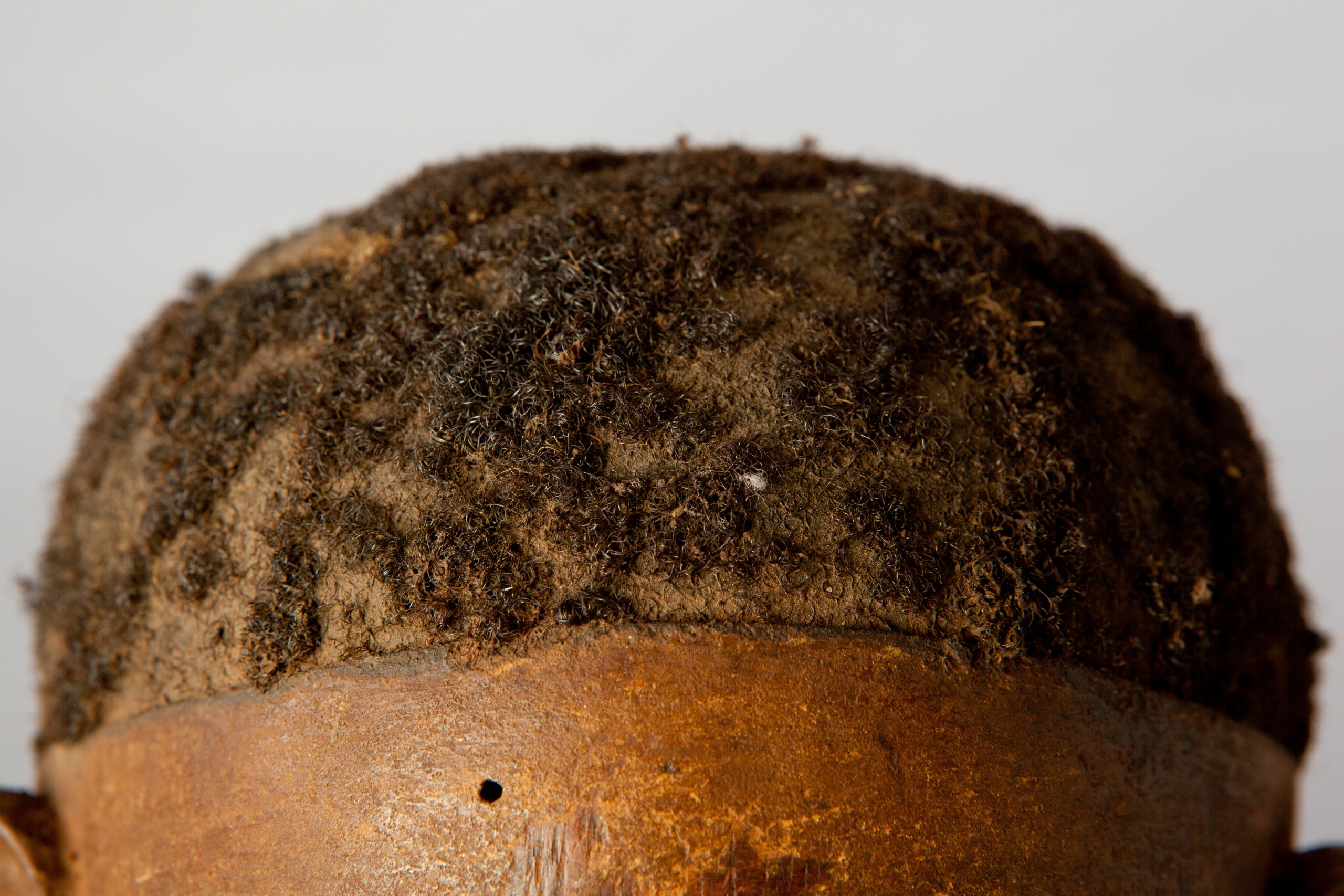 African artifacts part of the collection on display at the Mortvedt Library likomba-mask