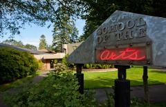 PLU School of Arts and Communication sign