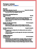History Major Resume Sample
