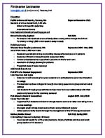 Social Work Major Resume Sample