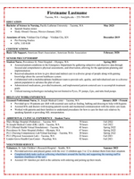 Nursing resume sample