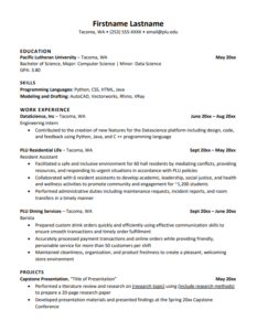 Computer science sample resume thumbnail