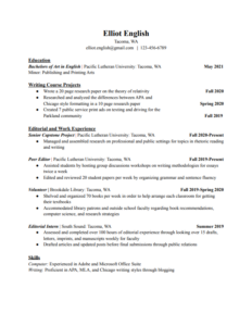 english sample resume thumbnail