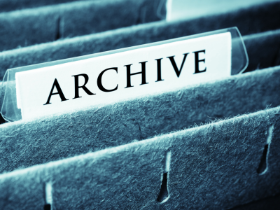 Archives Image of file folders with the word archive