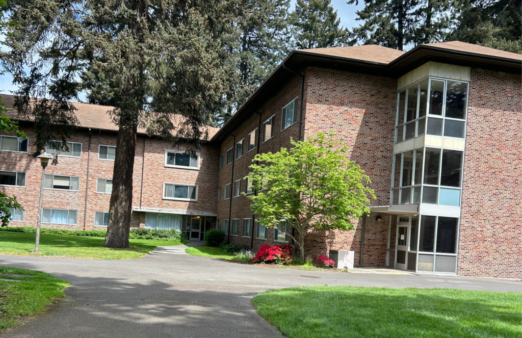 Exterior of Hong Hall, spring 2026