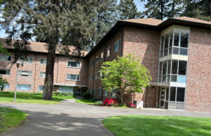 Exterior of Hong Hall, spring 2026