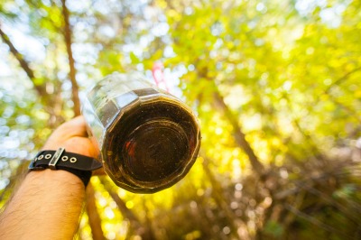 Photo courtesy of Theodore Charles. Bottle found on the surface near Roche Harbor Homestead.