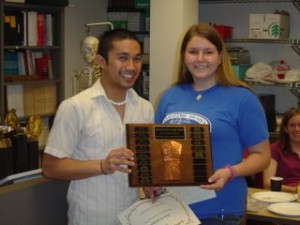 Students receiving an award