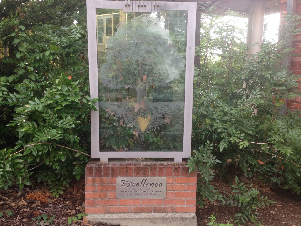 A sculpture in honor of the late Jim Holloway is designed by Kathryn Sparks.