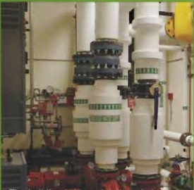 The Morken Center for Learning and Technology is dedicated. The building is heated and cooled by a geothermal heat pump system that does not require fossil fuels or ozone-depleting chemicals.