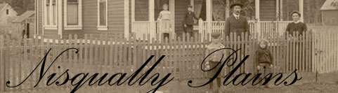 Nisqually Plains banner - family standing in front of their house