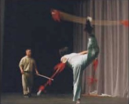 PLU showcases Chinese opera, music, and martial arts. The performers demonstrate Tai Chi.