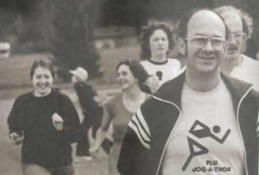 President William O. Rieke jogging