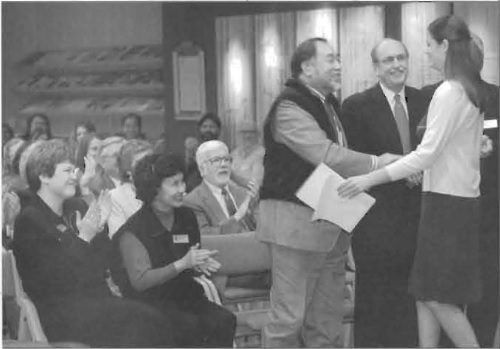 Peter and Grace Wang along with President Anderson and wife