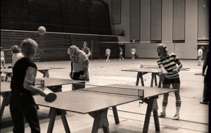 Ping Pong in the Olson Gymnasium