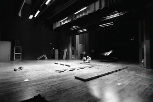 Working on the stage in Eastvold