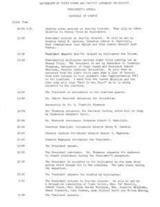 Schedule of the JFK visit